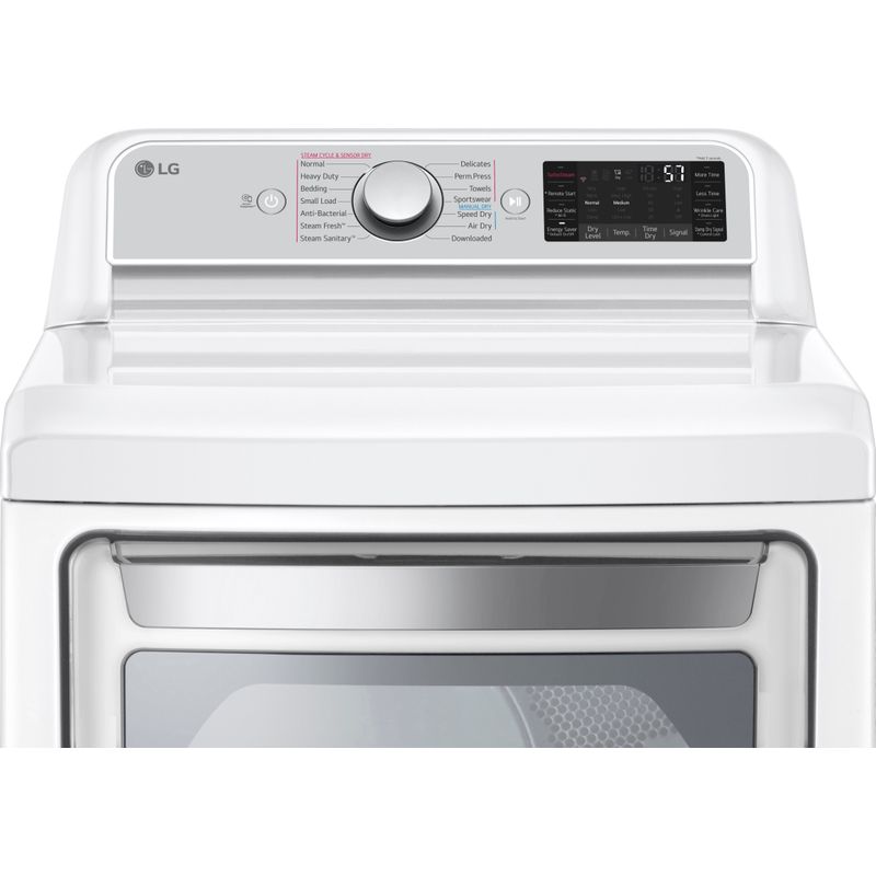 Alt View Zoom 13. LG - 7.3 Cu. Ft. Smart Gas Dryer with Steam and Sensor Dry - White