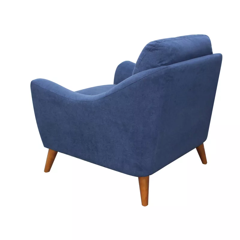 Gano Sloped Arm Upholstered Chair Navy Blue