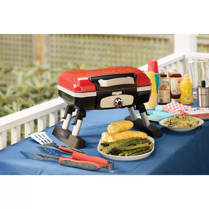 Cuisinart - Portable Tabletop Gas Grill Red