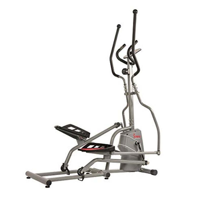 Sunny Health & Fitness Magnetic Elliptical Trainer Elliptical Machine w/Tablet Holder, LCD Monitor and Heart Rate Monitoring - SF-E3810