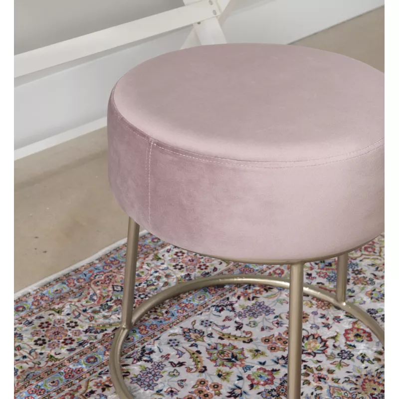 Baylis Accent Vanity Stool Pink