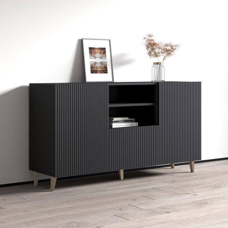 Pafos 2D1S 59" Sideboard - Black