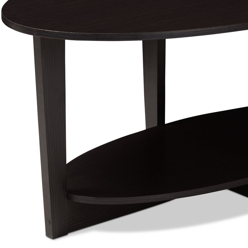 Contemporary Dark Brown Coffee Table by Baxton Studio