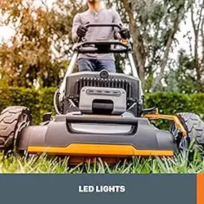 Worx Nitro 80V Cordless Self-Propelled Lawn Mower, Powerful Battery Lawn Mower with Brushless Motor, 3-in-1 Cordless Lawn Mower WG761 Power Share PRO - 2 Batteries & Basecamp Charger Included