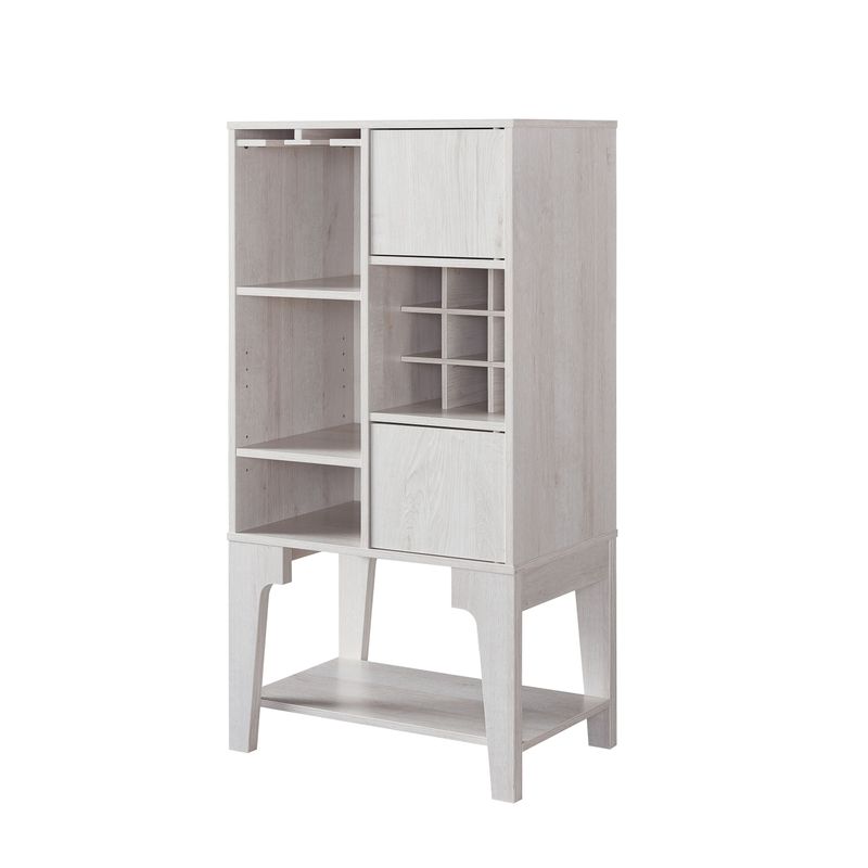 Furniture of America Cregg Contemporary 4-shelf Buffet with Wine Rack - White Oak