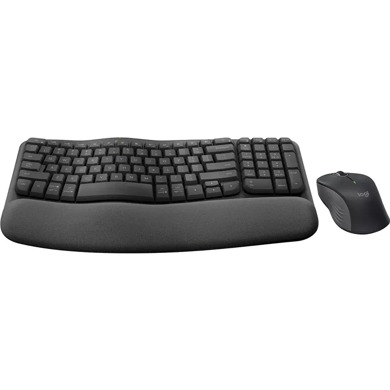 Logitech - Wave Keys MK670 Wireless Keyboard and Mouse Combo for Windows/Mac with Integrated Palm-rest