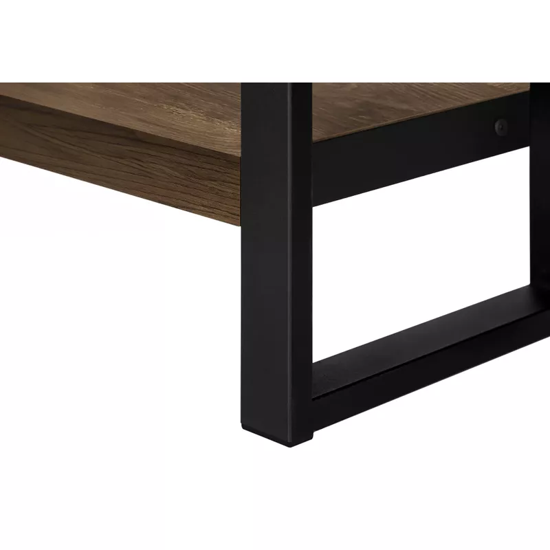 Accent Table/ Side/ End/ Nightstand/ Lamp/ Living Room/ Bedroom/ Metal/ Laminate/ Brown/ Black/ Contemporary/ Modern