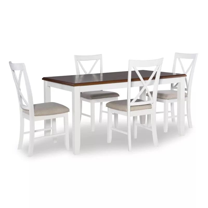 Andette 5Pc Dining Set Brown