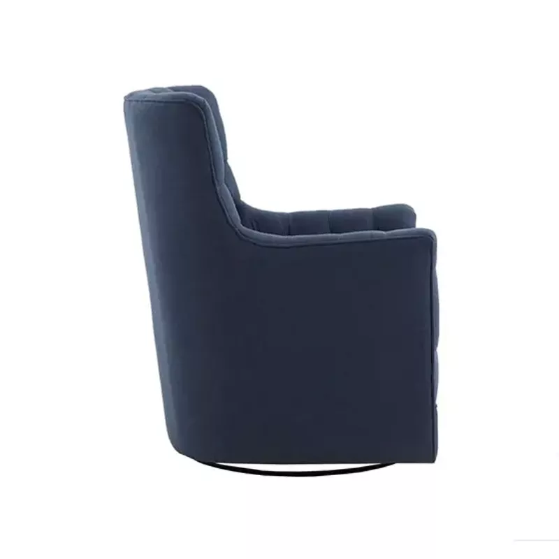 Blue Mathis Swivel Glider Chair