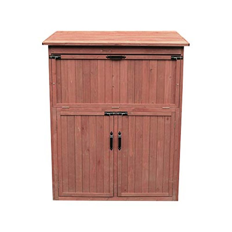 Leisure Season SCT1753 Storage Cabinet with Drop Table, Brown