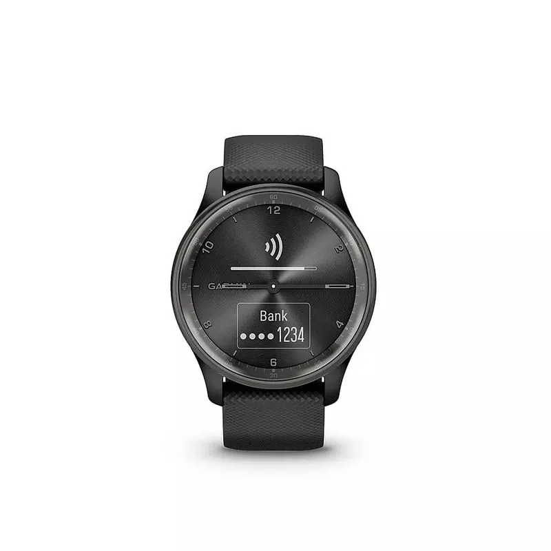 Garmin - vívomove Trend Hybrid Smartwatch 40 mm Fiber-Reinforced Polymer - Slate Stainless Steel