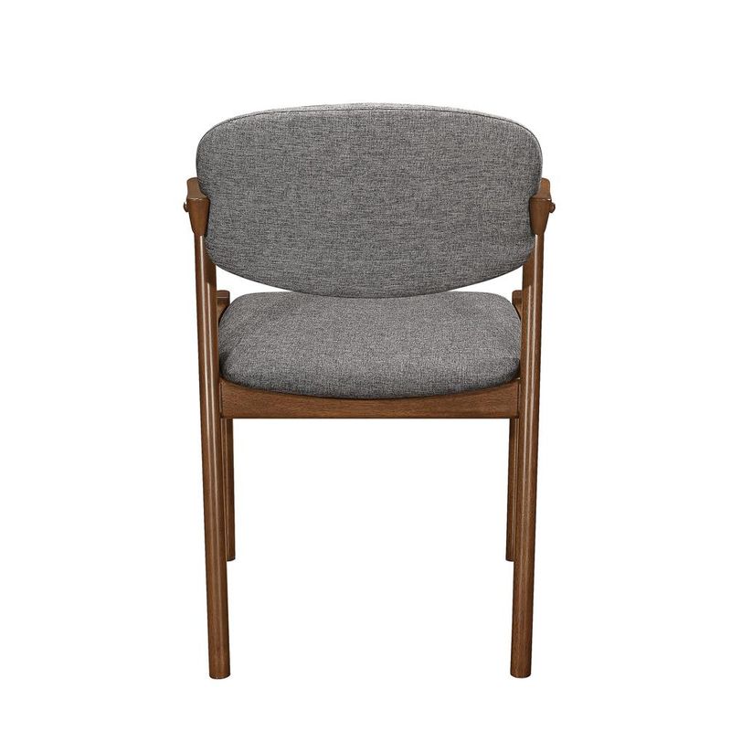 Malone Dining Side Chairs Grey and Dark Walnut (Set of 2)
