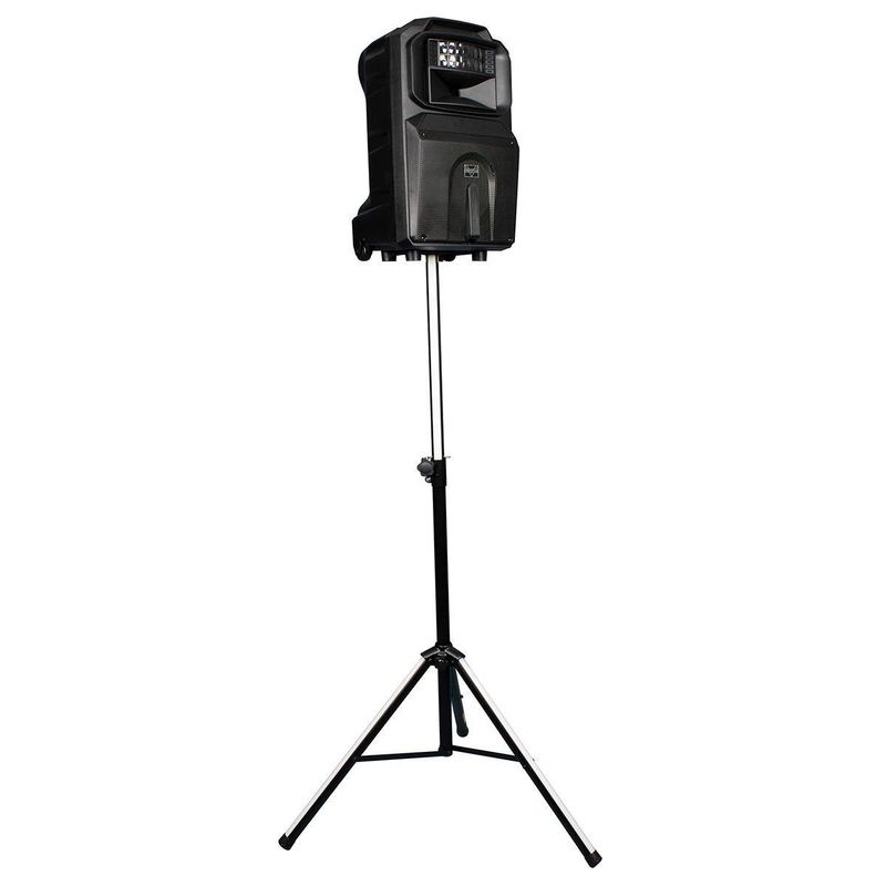 VocoPro SoundGlow Thunder-1200 12" 600W Powered DJ/K-Oke LED Lighted Derby Speaker & Stand