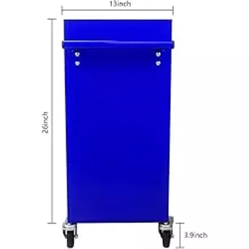 Litake Tool Chest,4 Drawers Multifunctional Tool Cart with Wheels, Metal Rolling Tool Cart Storage Cabinet Organizer with Liner, Parking Brakes, Pull Handle, Garage Workshop Warehouse Repair, Blue