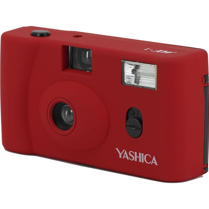 Yashica MF-1 Snapshot Art 35mm Film Camera, Red