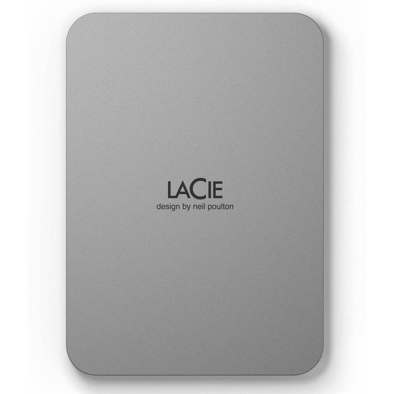 Seagate LaCie USB 3.2 Gen 1 Type-C Mobile Drive, Moon Silver - 4TB