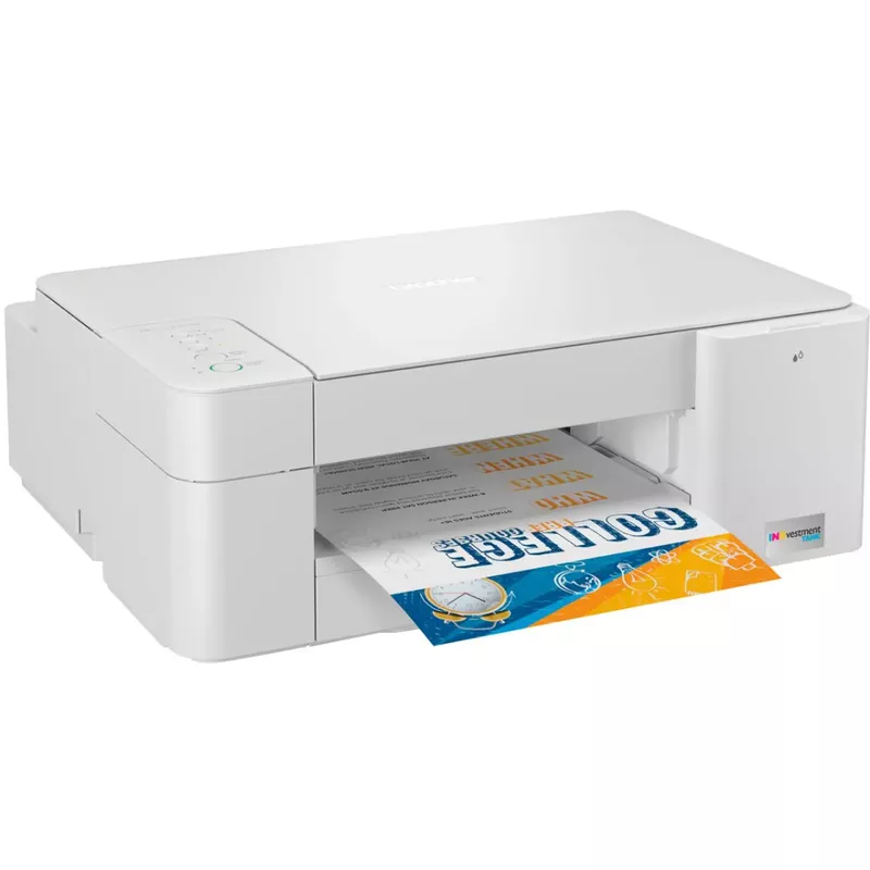 Brother - INKvestment Tank MFC-J1205W Wireless All-in-One Inkjet Printer with up to 1-Year of Ink In-box - White/Gray
