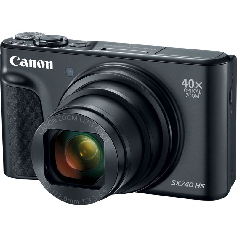 Left Zoom. Canon - PowerShot SX740 HS 20.3-Megapixel Digital Camera - Black