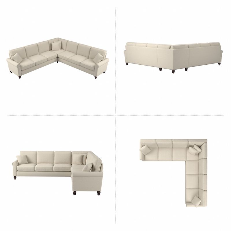 Rent to own Hudson 111W L Shaped Sectional Couch by Bush Furniture