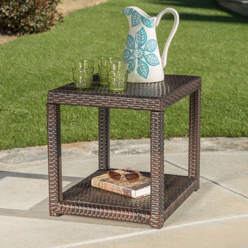 Broward Outdoor 3-piece Wicker Bistro Chat Set by Christopher Knight Home - Multi-Brown