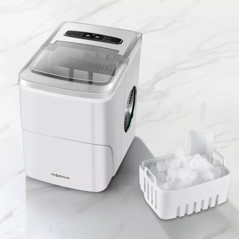 Insignia™ - Portable Ice Maker with Auto Shut-Off - White