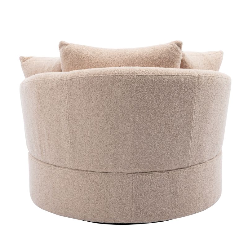 Modern Linen Swivel Accent Chair Bucket Chair - Beige