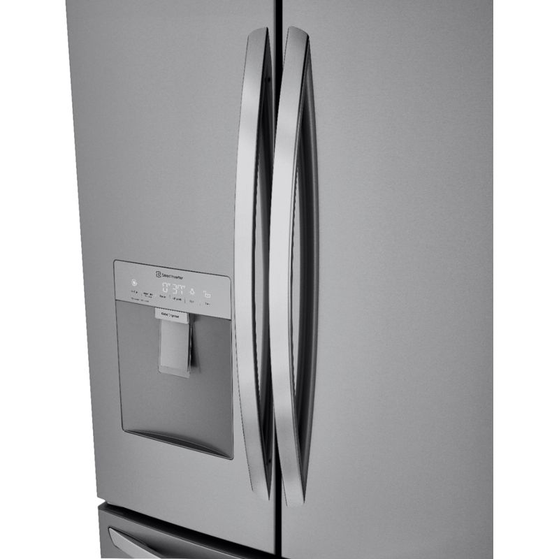 Left Zoom. LG - 29 Cu. Ft. French Door Smart Refrigerator with Ice Maker and External Water Dispenser - Stainless steel