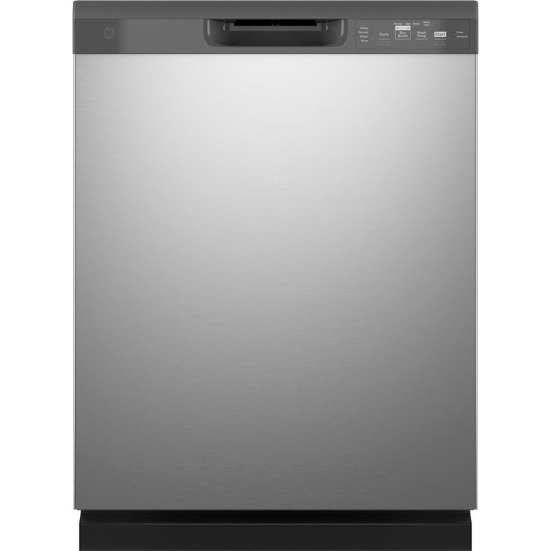 GE 55 dBA Stainless Front Control Built-In Dishwasher