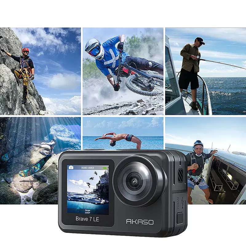 AKASO - Brave 7 LE SE 4K Waterproof Action Camera with Remote - Black