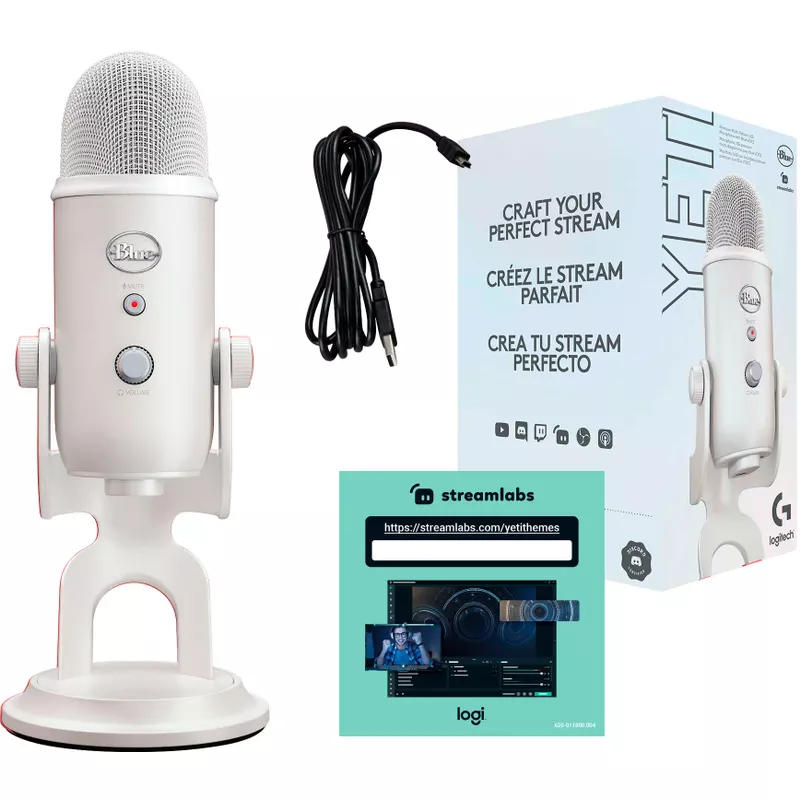 Logitech - Blue Yeti Professional Multi-Pattern USB Condenser Gaming Microphone with Exclusive Streamlabs Themes