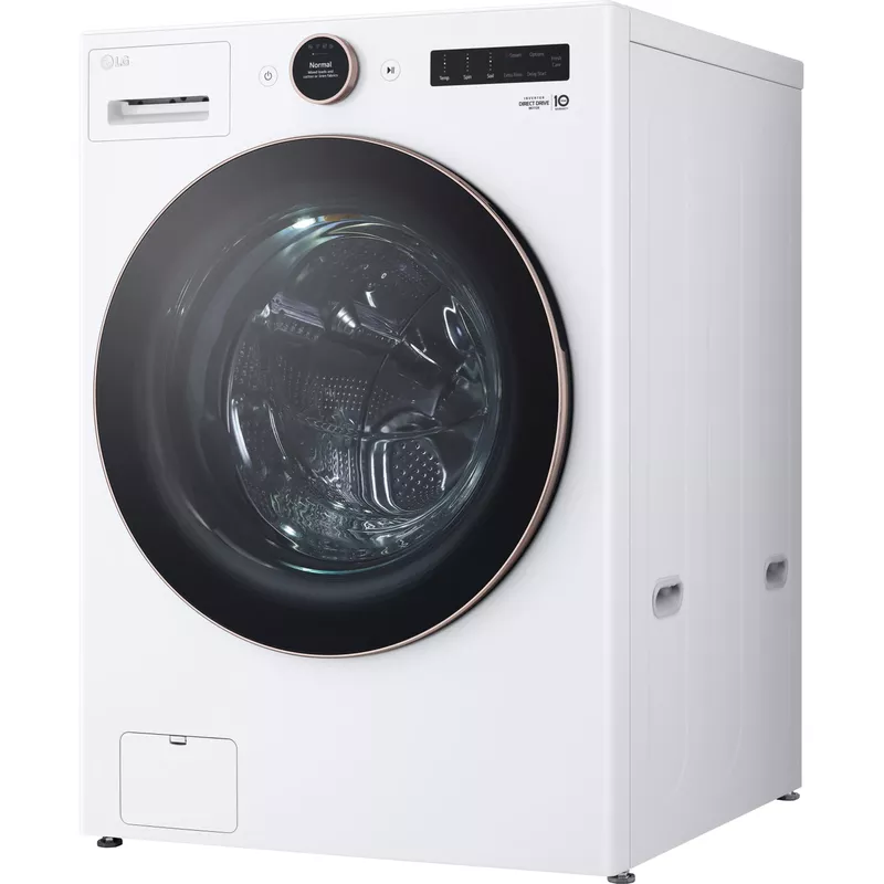 LG - 5.0 Cu. Ft. High-Efficiency Smart Front Load Washer with Steam and TurboWash 360 - White