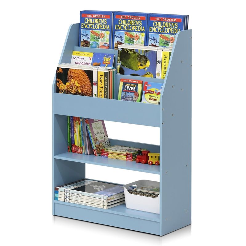 Furinno KidKanac Magazine/Bookshelf with Toy Storage - Blue