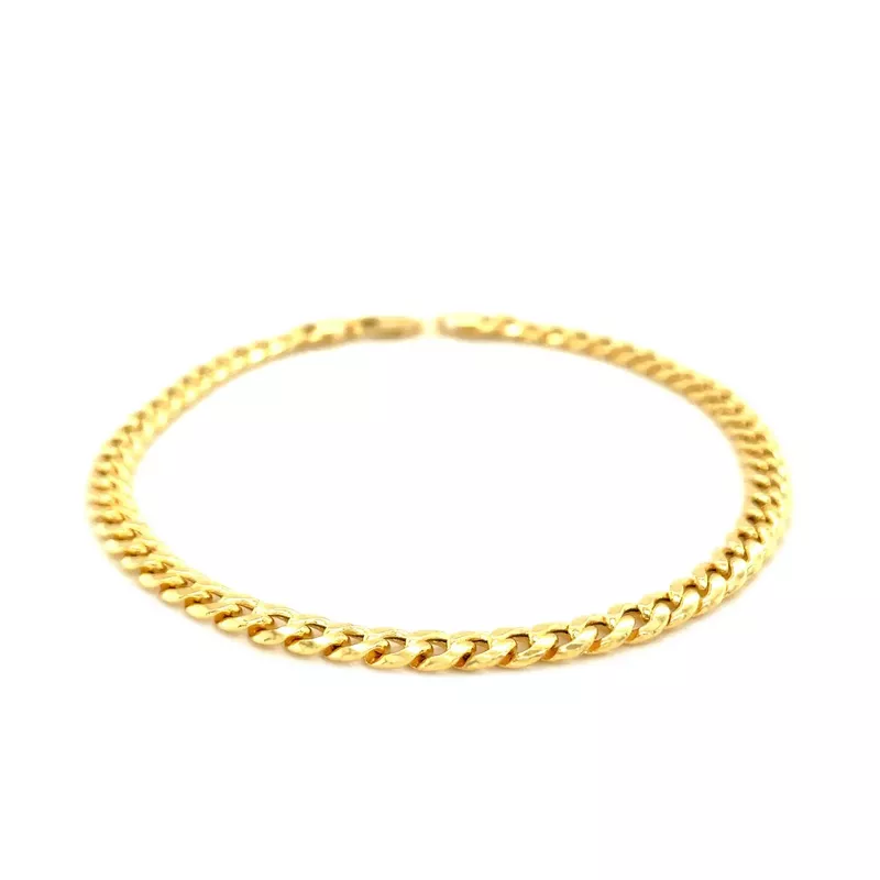 4.5mm 14k Yellow Gold Miami Cuban Bracelet (8.5 Inch)