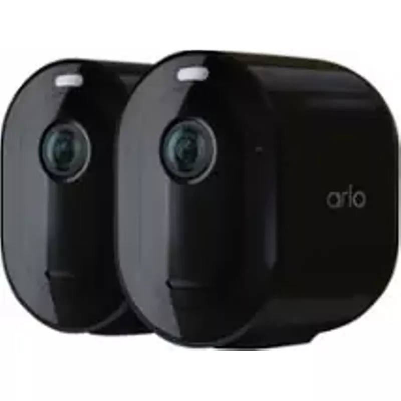 Arlo - Pro 4 Spotlight Camera, 2 Pack - VMC4250B - Black