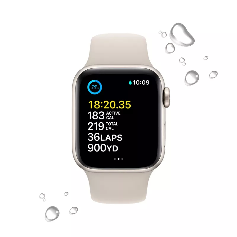 Apple Watch SE - GPS - 40mm - Starlight - Aluminum - Sport Band - M/L