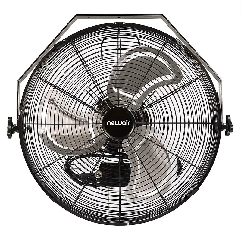 NewAir - 3000 CFM 18” High Velocity Wall Mounted Fan with Sealed Motor Housing and Ball Bearing Motor - Black
