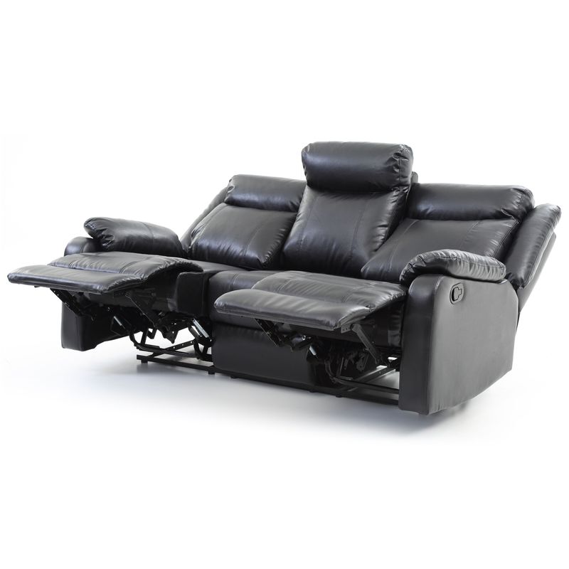 Ward Faux Leather Double Reclining Sofa - Pearl