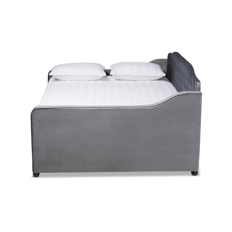 Silver Orchid Raag Transitional Contemporary Daybed - Grey - Full