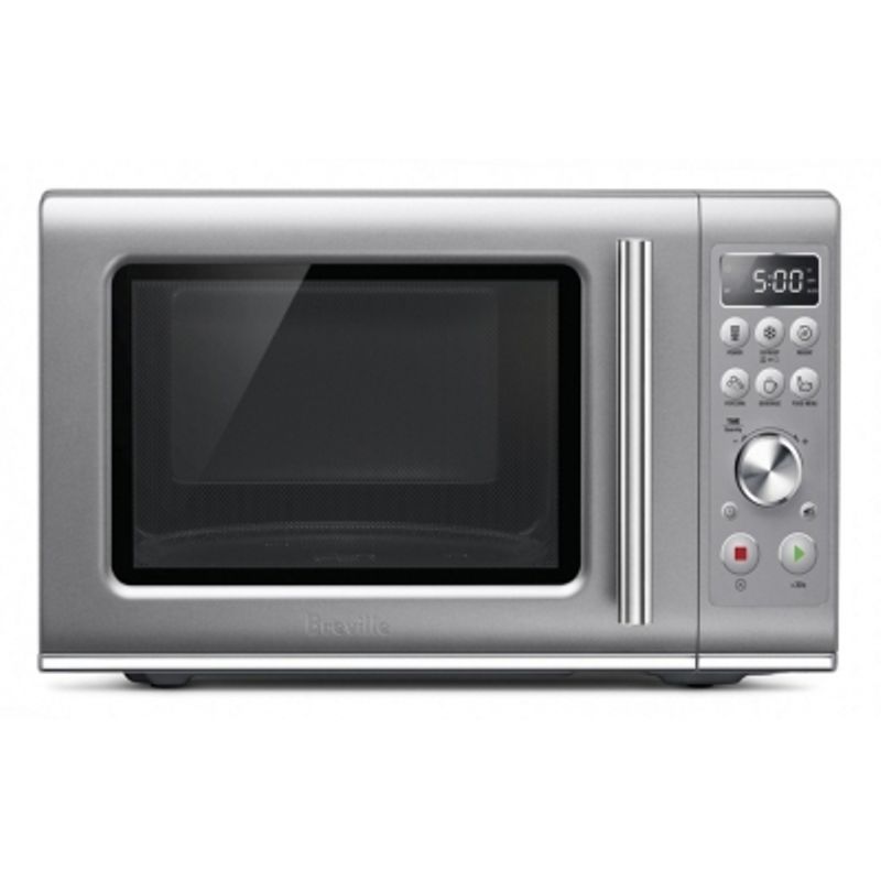 Breville The Compact Wave Soft Close 0.9 Cu. Ft. Silver Microwave