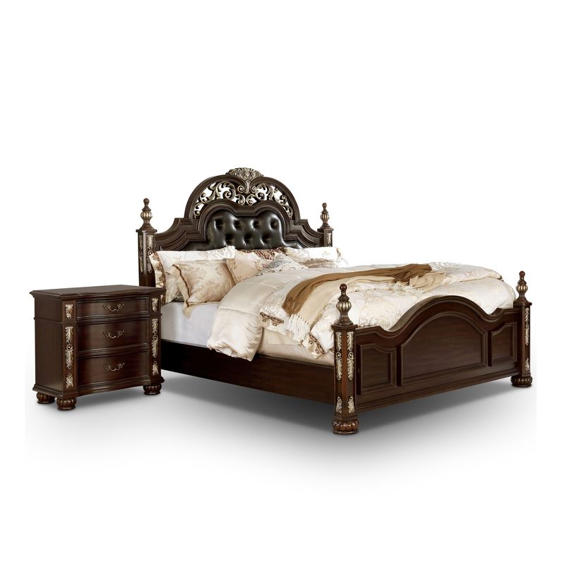 Furniture of America Urex Traditional Cherry 2-piece Bedroom Set - California King
