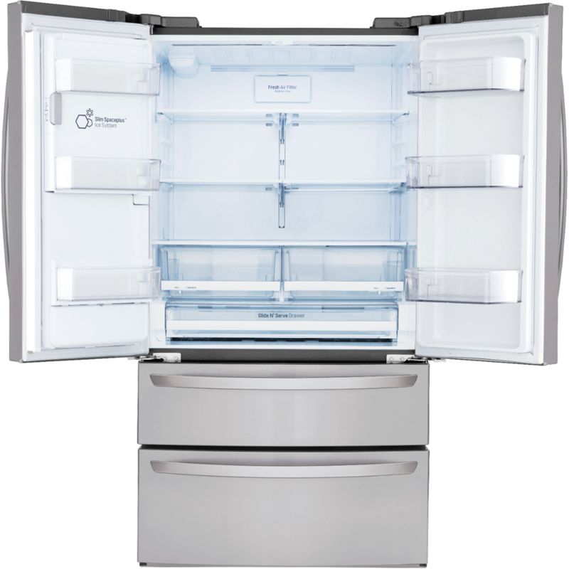 Alt View Zoom 21. LG - 27.8 Cu. Ft. 4-Door French Door Smart Refrigerator with Smart Cooling System - Stainless steel