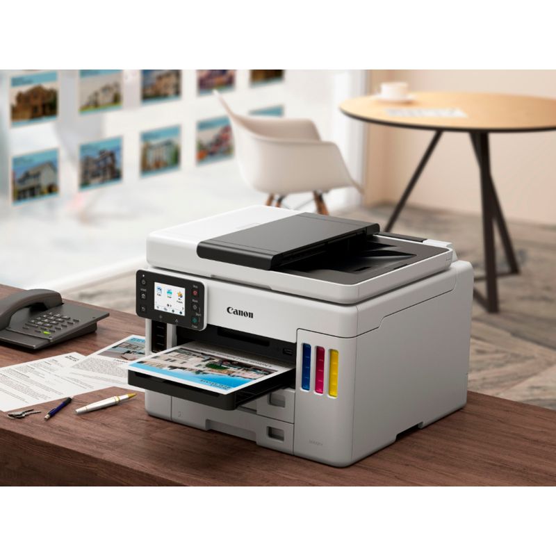 Alt View Zoom 25. Canon - MAXIFY MegaTank GX7021 Wireless All-In-One Inkjet Printer with Fax - White