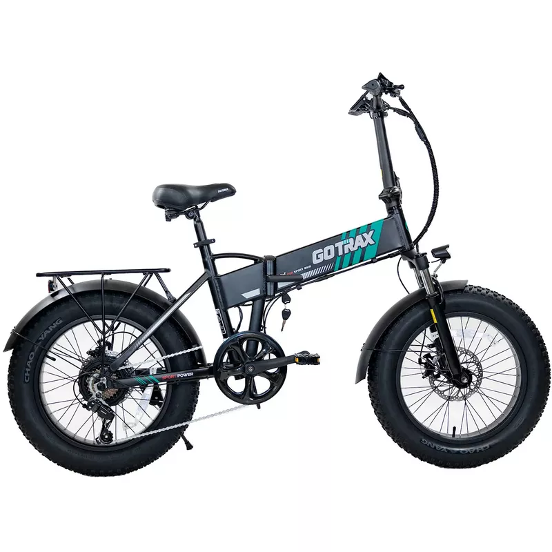 GoTrax - Z4 Pro Foldable Ebike w/ up to 50 mile Max Operating Range and 20 MPH Max Speed - Black