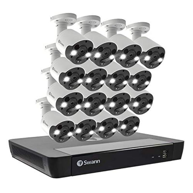 Swann Home Security Camera System 16 Camera 16 Channel 4K Ultra HD NVR Security System, SONVK-1686816FB-US