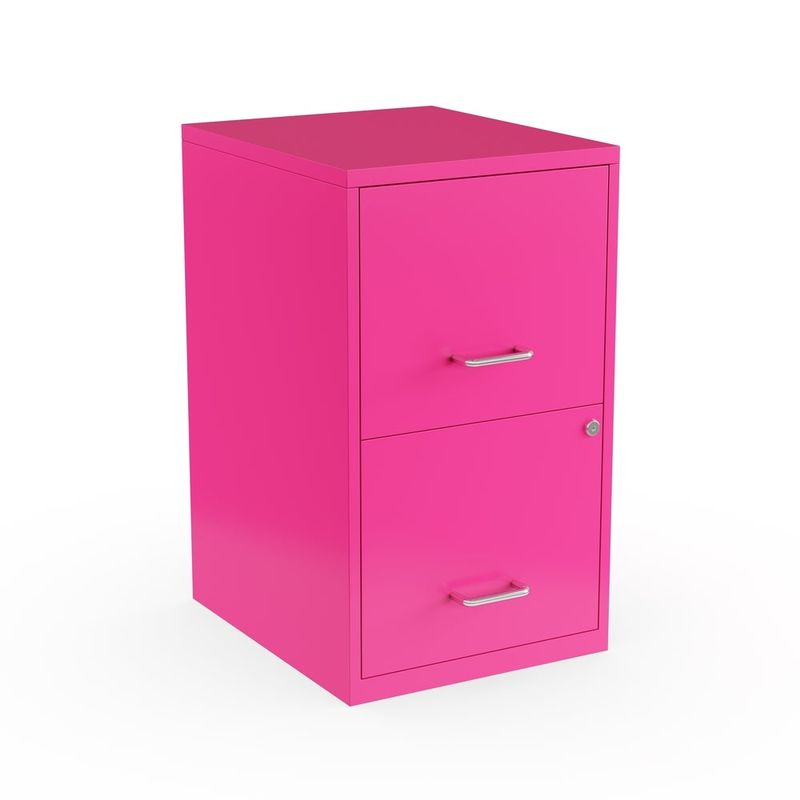 Porch & Den Harwich 18-inch 2-drawer Steel File Cabinet - Pink