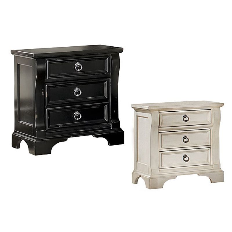 Traditions 3-drawer Nightstand by Greyson Living - Traditions White Nightstand