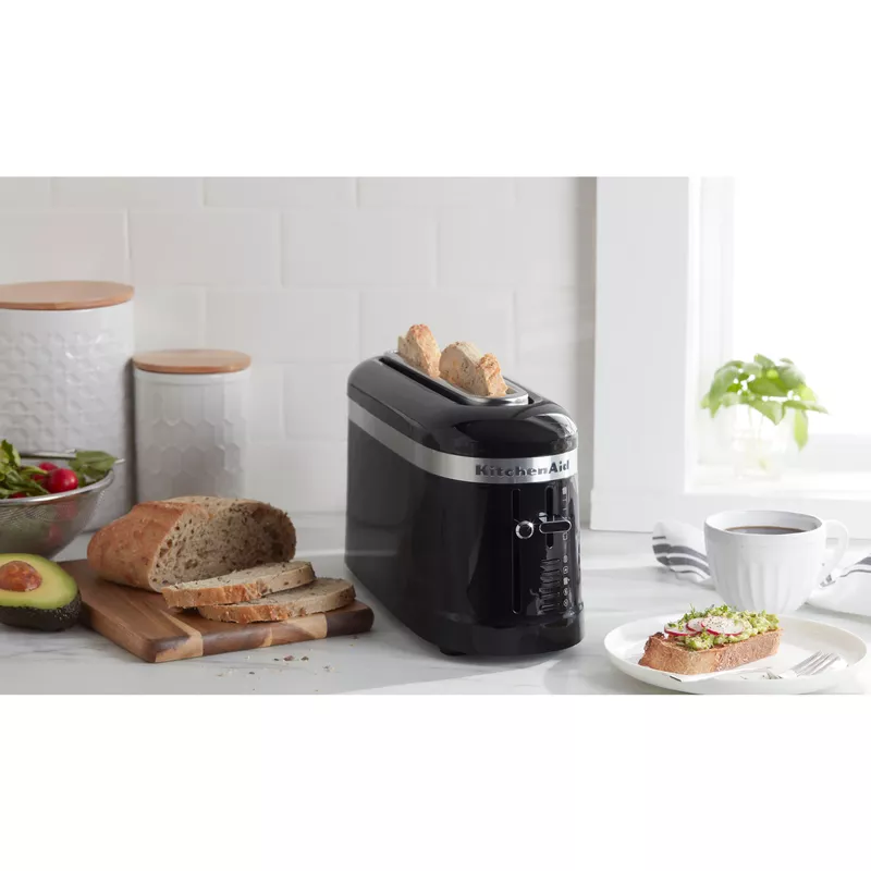KitchenAid 2-Slice Long-Slot Toaster with High-Lift Lever in Onyx Black