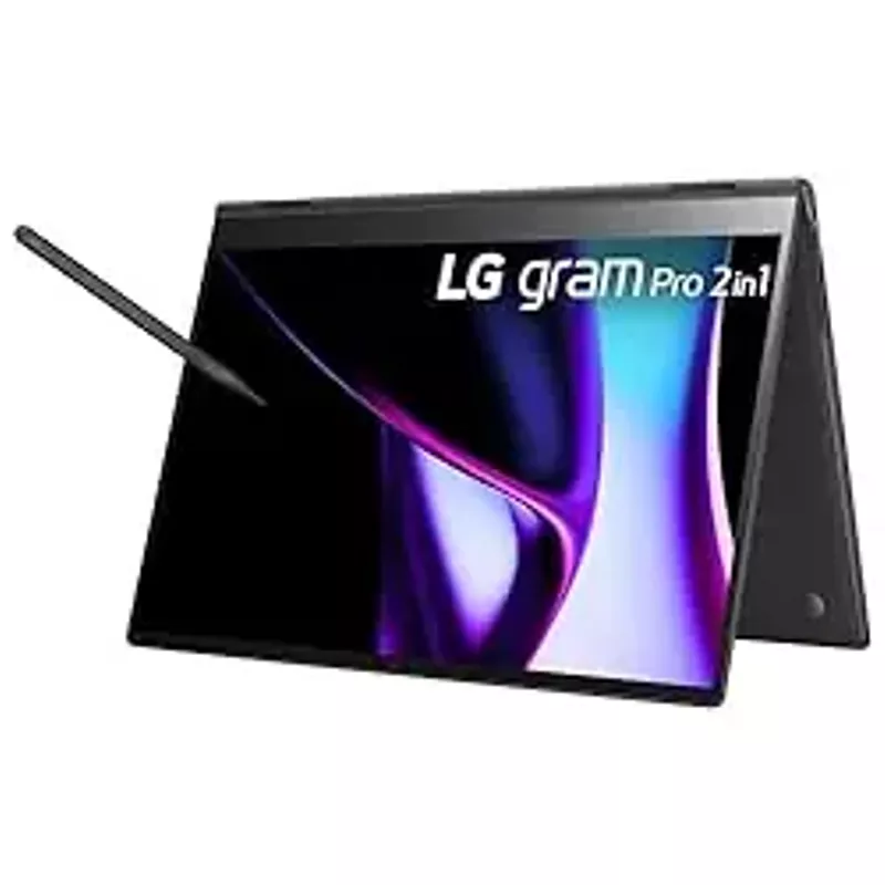LG gram Pro 16-inch 2in1 Thin and Lightweight Laptop, Intel Evo Edition - Intel Core Ultra 7 Processor, Windows 11 Home, 16GB RAM, 512GB SSD, Black