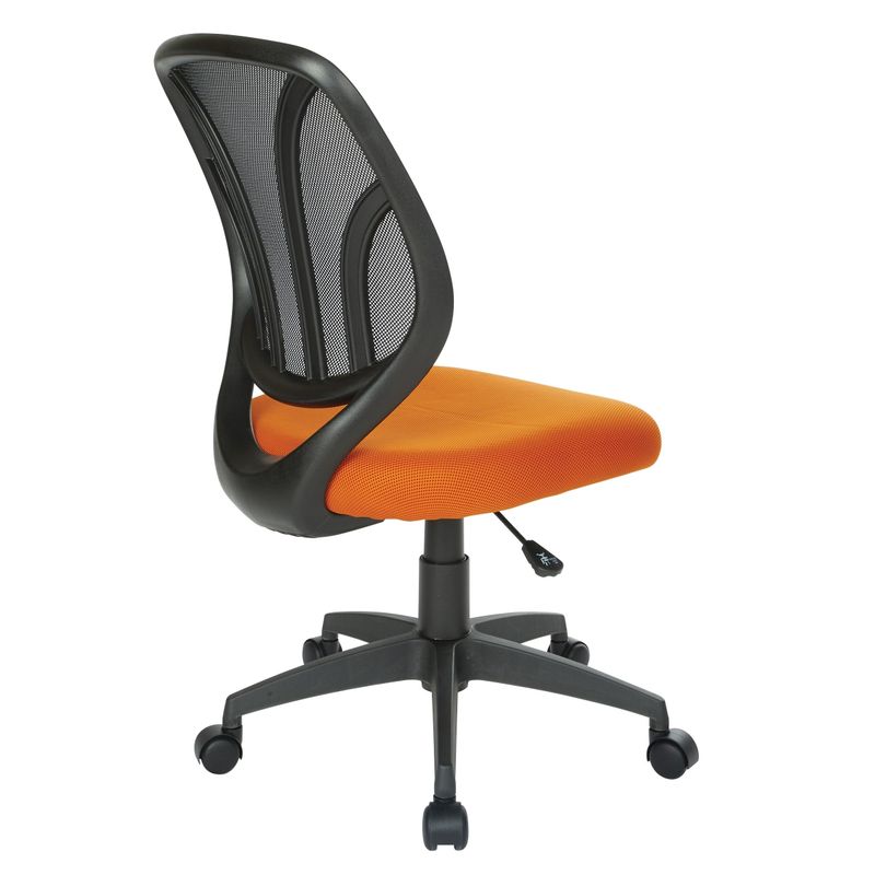 Work Smart Screen Back Armless Task Chair - Orange