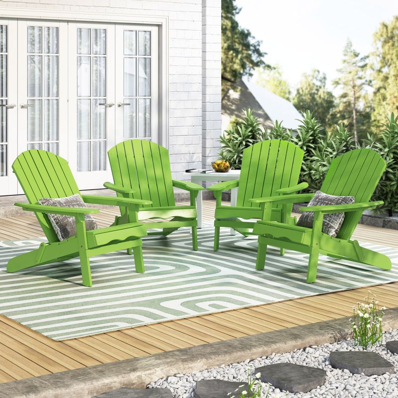 Malibu Outdoor Acacia Wood Adirondack Chair (Set of 4) by Christopher Knight Home - Tangerine